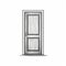 Minimalistic Cartoon Drawing Of Wooden Entry Door