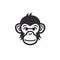 Minimalistic Chimp Icon - 2d Lineal Vector Design