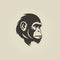 Minimalistic Chimpanzee Icon Logo
