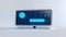 A minimalistic control panel or interface design. Template for web online app dashboard. Set of Buttons, Dials, Knobs on neutral