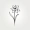 Minimalistic Daffodil Flower Icon - Trendy Tattoo Design