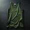 Minimalistic Dark Green Tank Top - Hd 3d Realistic Render