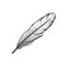 Minimalistic Drawing of a Simple Feather Pen AI Generated