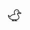 Minimalistic Duck Outline Vector Icon For Ux ui Design