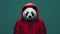 Minimalistic Fashion Portrait Of Panda Bear