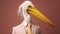 Minimalistic Fashion Portrait Of Pelican