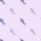 Minimalistic fauna shark seamless doodle pattern. Purple pastel aqua print