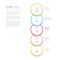 Minimalistic five steps elements template with circles