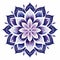 Minimalistic Folk Art: Royal Purple Lotus Flower Vector Illustration