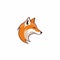 Minimalistic Fox Logo: Vibrant Cartoonish Animal Portrait Design