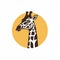 Minimalistic Giraffe Logo With Bold Cartoonish Style