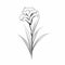 Minimalistic Gladiolus Sketch Drawing: Trendy Tiny Tattoo Design