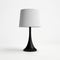 Minimalistic Gothic Black And White Table Lamp In Gabriel Isak Style