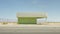 Minimalistic Green Architecture On Desert Highway