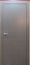 Minimalistic grey room entrance door with handle