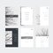 Minimalistic hipster UI Kit for designing responsive websites, mobile apps & user interface. Branch tree background. Monochrome.