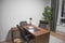 minimalistic home office interior cabinet