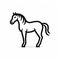 Minimalistic Horse Outline Icon - Crisp And Pixel-perfect Design