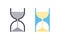 Minimalistic hourglass icons