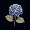 Minimalistic Hydrangea Vector Graphic With Victorian-inspired Illustrations