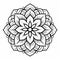 Minimalistic Indian Flower Coloring Page With Serene Symmetry