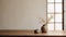 Minimalistic Japanese Door On Hemp Table: Whimsical Still Life