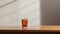 Minimalistic Japanese Style: Iced Tea On Wooden Table