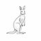 Minimalistic Kangaroo Ink Drawing - Free Vectors In Henrietta Harris Style