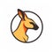 Minimalistic Kangaroo Logo With Egyptian Iconography