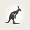 Minimalistic Kangaroo Sideview Logo