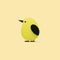 Minimalistic Kiwi Bird Design On Light Yellow Background