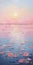 Minimalistic Landscape Painting: Sunrise In Monet\\\'s Style