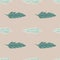Minimalistic leaves seamless pattern onl ight pink background. Contemporary floral wallpaper
