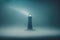 Minimalistic Lighthouse Landscape With Mystical Fog - Generative AI