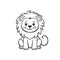 Minimalistic Lion Coloring Page