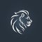 Minimalistic Lion Logo In 2d Vector Icon Style