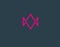 Minimalistic logo icon linear pink symbol pattern your company