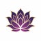 Minimalistic Lotus Flower Logo In Purple And Gold