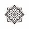Minimalistic Mandala Flower: Dayak Art With Esoteric Iconography