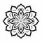 Minimalistic Mandala Flower Design: Stenciled Iconography With Tropical Symbolism