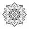 Minimalistic Mandala Flower Design Vector Illustration