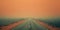 Minimalistic misty empty highway. Foggy road. Mystery travel concept. Generative AI