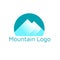 Minimalistic mountains logo design template vector illustratuion