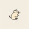 Minimalistic Mouse Icon: Conceptual Minimalism Wildlife Photography Logo