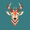 Minimalistic Nyala Antlers Vector Design