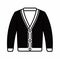 Minimalistic Offshoulder Cardigan Icon In Black And White