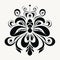 Minimalistic Orchid: Graphic 2d Design With Slavic Folk Art Influence