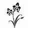 Minimalistic Orchid Silhouette Vector Illustration