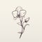 Minimalistic Orchid Sketch: Trendy Tiny Tattoo Design