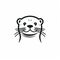 Minimalistic Otter Head Icon With Innovative Page Design